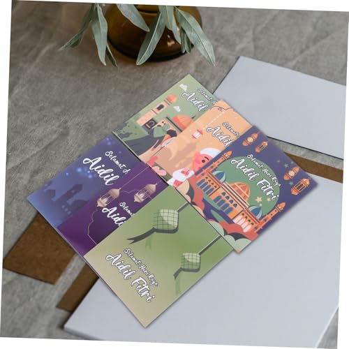 6pcs Eid Mubarak Money Envelopes for Cash Spacious Paper Envelopes Unique Designs for Ramadan Versatile Use for Eidi Gifting and Celebrations