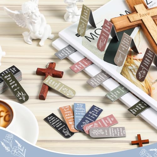 Zonon 48 Pcs Bible Verse Magnetic Christian Bookmarks Clips Dreamy Style - style: Dreamy Style
