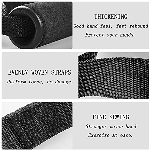 4PCS/1set Exercise Resistance Bands Handle Set, Workout Bands with Handles, Home Workouts Resistance Bands Handle Set for Men, Women, Indoor, Outdoor | Comfortable Foam Grips, Universal Band Compatibility, Indoor Outdoor Fitness Use, Strength Training Equ