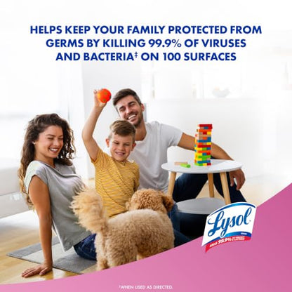 Lysol Disinfectant Spray, Household Cleaning Supplies, Disinfecting Multi-Purpose Room Spray, Antibacterial Sanitizer, Deodorizer, Kills Hantavirus, Early Morning Breeze, 12.5 Fl Oz