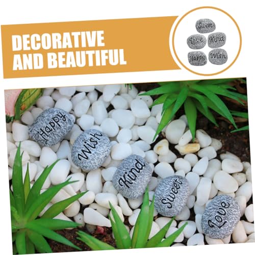 POPETPOP 5pcs Aquarium Decorative Gravel Mini Landscape Rocks for Flowerpot Fountain Garden
