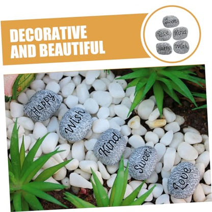 POPETPOP 5pcs Aquarium Decorative Gravel Mini Landscape Rocks for Flowerpot Fountain Garden