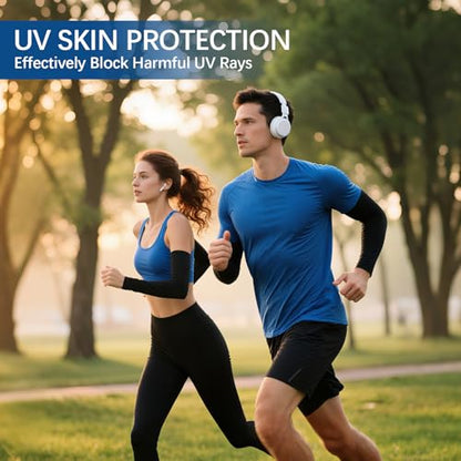 남성용 암 슬리브, 여성용 팔을 덮는 쿨링 UV 자외선 차단 슬리브 팔 슬리브 아웃도어 스포츠 - color: 2-블랙.