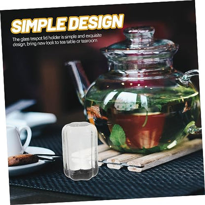 SOLUSTRE Tea Ceremony Accessory Glass Bowl Lid Stand Stovetop Teapot Lid Holder Decorative
