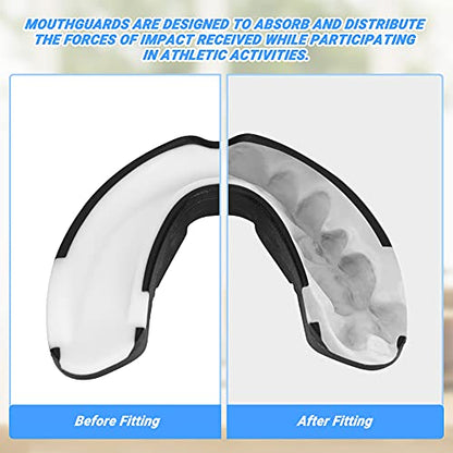 Number-one 3 Pack Soft Mouth Guard, Professional Sports Mouthguard for Boxing, Jujitsu, MMA, Football, Basketball, Hockey, Karate, Rugby Teeth Armor to Protect Braces for Adult & Youth