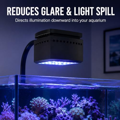 Light Shade for AI Prime HD – Reef Aquarium Light Cover | Reduces Glare & Light Spill | Friction Fit Snap-On Design | Saltwater Fish Tank LED Hood Accessory