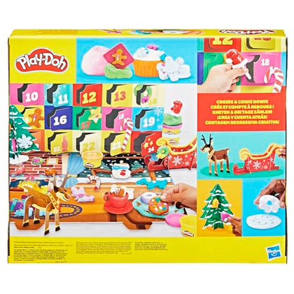 Play-Doh Holiday Advent Calendar for Kids 3 and Up, 24 Day Countdown, Multiple Surprise Gifts Behind Each Door, Arts & Crafts