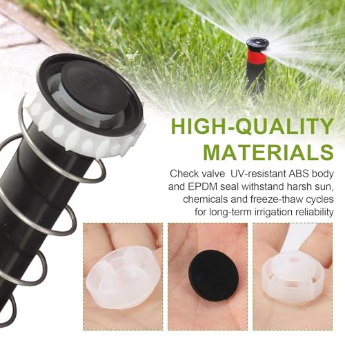 Sprinkler Check Valve 437400 Compatible With Hunter Pro Spray Sprinkler Heads, Prevents Backflow & Protect Water Supply for Hunter Check Valves (2 Sets)