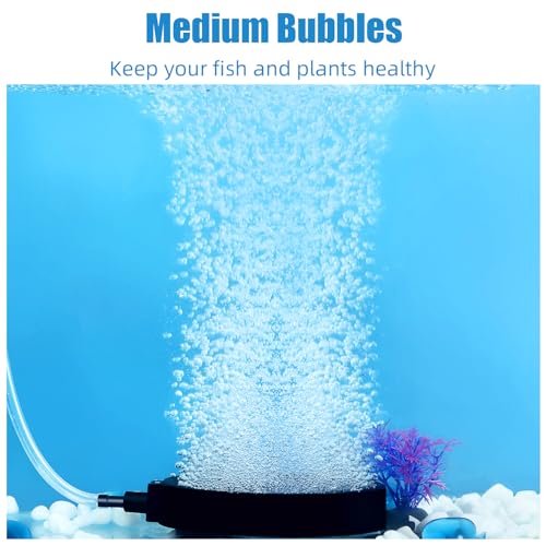AQUANEAT Aquarium Air Stone Disc 4 inch, Aerator Bubble Diffuser, Air Pump Accessories Airstones for Aquariums, Fish Tanks,Hydroponics,and Ponds - size: 4 inch (2 pack)