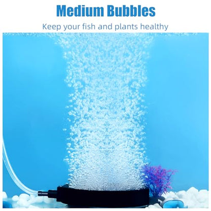 AQUANEAT Aquarium Air Stone Disc 4 inch, Aerator Bubble Diffuser, Air Pump Accessories Airstones for Aquariums, Fish Tanks,Hydroponics,and Ponds - size: 4 inch (2 pack)