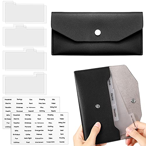Frienda Cash Envelope Wallet Budget 8 Dividers, Black Wallet, Classic - color: Black Wallet, style: Classic