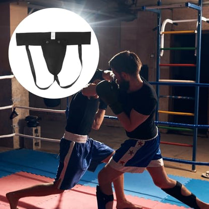 Toddmomy Integrated Groin Protector and Breathable Crotch Guard for Men, Wear-Resistant Martial Arts Training Supply, Comfortable Reusable Groin Guard for Boxing Taekwondo MMA