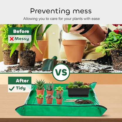 GROWNEER Bonsai Training Pots 3 Packs 9Inch with Drainage Humidity Trays, Bonsai Tree Starter Kits with 1 Repotting Mat, Growing Planter Set for Garden, Yard, Balcony, Office, Living Room - size: 3pcs/9x6.6in