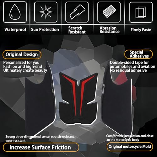 Tank Pad Sticker For NX400 Thermal Insulation, Damage Prevention, Coating Protection,The Fuel Tank Pad, NX400 Accessories (Red) - color: Red