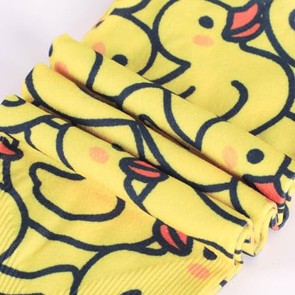 Aueyan Arm Sleeves for Men Women,Cooling Sleeves with Thumb Holes,Funny Sun Protection Arms Cover with Print Pattern - color: Ducks Yellow