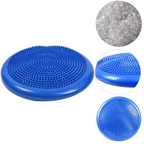 Haofy Inflatable Yoga Mat, PVC Balance Exercise Disc with Soft Flexible Material, for Fatigue Reduction and Health Improvement, 330mm x 330mm x 10mm - color: Blue