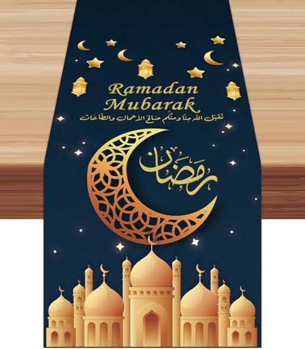 Table Runner (Blue and Gold) - color: Blue and Gold