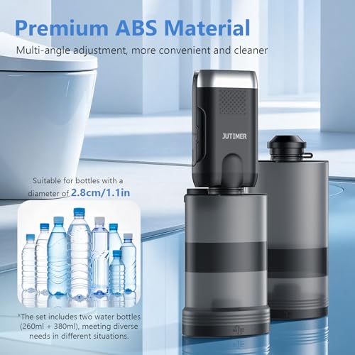 Electric Portable Bidet for Travel, JUTIMER 260ml+380ml Handheld Peri Bottle for Postpartum Care & Travel, USB Rechargeable Bidet Sprayer for Post-Surgery, Hemorrhoid Relief, Camping, Dual Spray Modes