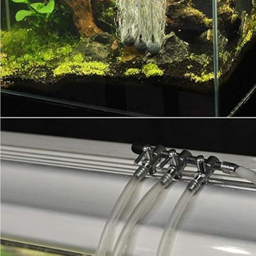 Aquarium Air Valve 4 Way Inline Manifold Air Flow Pump Tubing Splitter Lever Control Valve