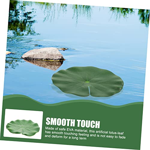 Mobestech 4sets 20pcs Floating Leaves Decoration Simulated Water Lily Pads for Ornaments Lightweight Faux Leaves for Home Outdoor Fountain Displays 20pcs*4