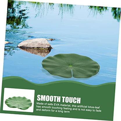 Mobestech 4sets 20pcs Floating Leaves Decoration Simulated Water Lily Pads for Ornaments Lightweight Faux Leaves for Home Outdoor Fountain Displays 20pcs*4