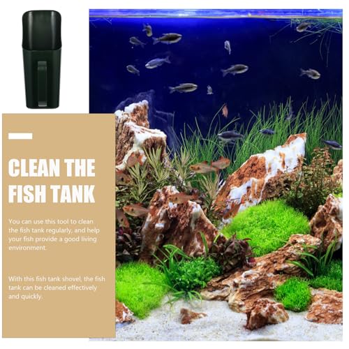 VICASKY Fish Tank Cleaning Tool Plastic Sand Scooper with Water-Permeable Design Aquarium Sediment Shovel for Substrate Maintenance and Gravel Removal in Home Aquariums