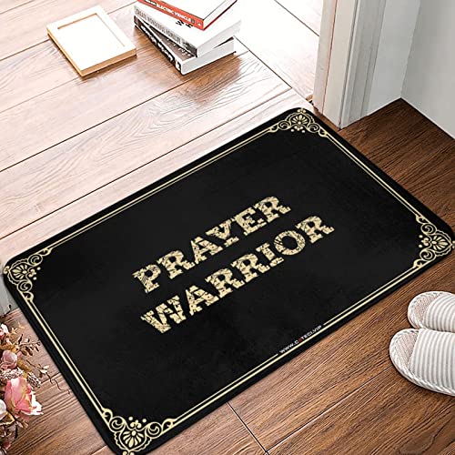 Home Decor for Men Prayer Warrior Doormat Rugs for Kitchen Room Accessories for Men(65X90CM) - size: 2'11" x 2'2" (Hexagonal)