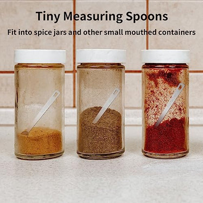 5PCS Small Measuring Spoons Set - Cuttte Stainless Steel Tiny Measuring Spoons for Cooking Baking, 1/4 1/8 1/16 1/32 1/64 tsp, Teaspoon Minispoon for Powders, Spices