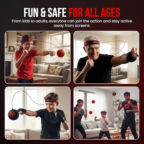 Soul Shift - Boxing Reflex Ball – Dual Competition Set | 2 Adjustable Headbands + 2 Training Balls + App Included | Speed, Agility & Hand-Eye Coordination for Adults & Kids | MMA Training Equipment - style: App Edition (Competition Pack)