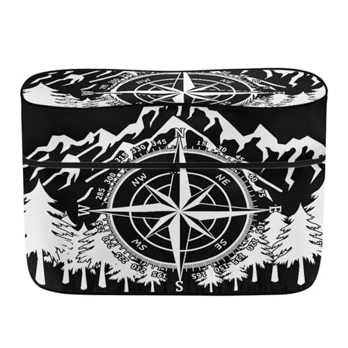 Howilath Dual 20Lb Propane Tank Cover - Heavy Duty Weatherproof Mountain Print RV Trailer Camper Gas Cylinder Cover - color: Mountain, size: Small(Double 20LB)