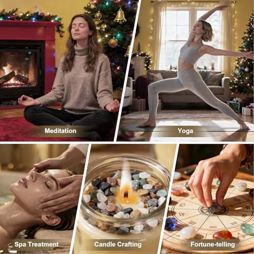 Naler Crystals and Healing Stones for Christmas Gifts - 24 Pcs Healing Crystals Set - Christmas Gift with Crystals and Healing Stones Gifts for Adult Women