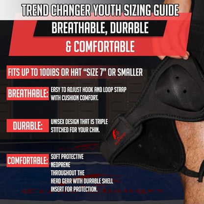 Wrestling Headgear for Kids, Adults Adjustable for BJJ, Grappling, Kickboxing, MMA, Sparring, Training, Jiu Jitsu Cauliflower Ear Helmet - size: Kids/Youth (Up to 22" Head Circumference)