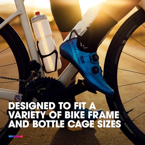 HydraPak Breakaway Surge Lightweight Bike Water Bottle 2-Pack (20oz, 25oz, 30oz) - High Flow, Cycling & Sports Squeeze Bottle - color: White, size: 20oz/600ml