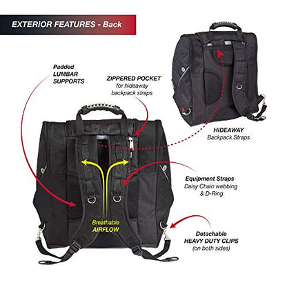 Athalon Everything Boot Bag/Backpack - color: Black