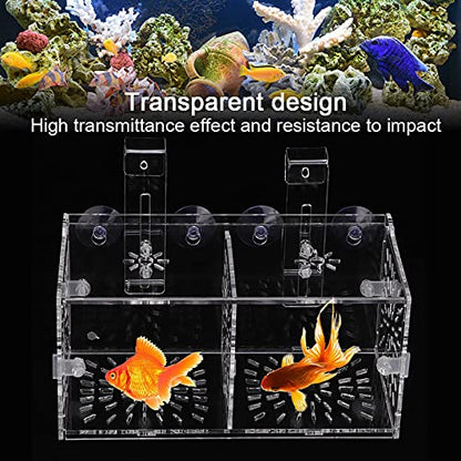 Fish Isolation Box for Aquarium,Fish Breeding Box, Acrylic Transparent Fish Tank for Tank Anemone Aquarium Hatchery Incubator Holder Breeder Quarantine Breeding Isolation Box (20CM*10CM*10CM)