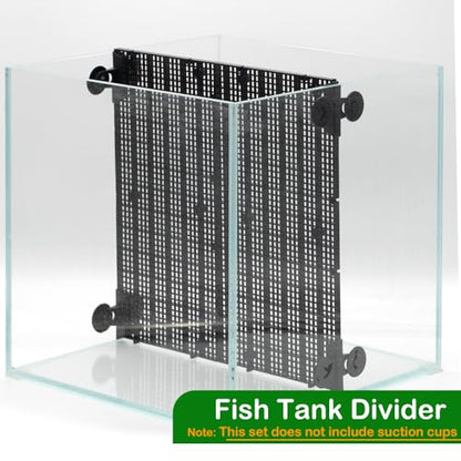 LINLAN 8 Pieces High-Density Aquarium Grid Plastic with 48 Brackets, Fish Tank Divider, Egg Crate for DIY Filtration and Bottom Protection in Aquascaping - size: 8pcs