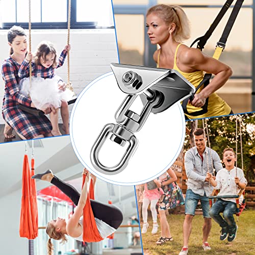 Hammock Hanging Kit with Swing Chain, Morzejar Stainless Steel 1000lb Heavy Duty Capacity Hammock Hooks, Morzejar 360° Swivel Hanging Kit for Trapeze, Yoga, Boxing Bag, Hammock Chair, Porch, Gym - style: Hammock Hooks