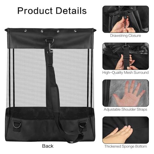 Pegboard Baskets,Pegboard Wall Organizer with Take and Go Design,Extra Large (26*18*11 Inches) Mesh Peg Board Organizer Accessories ,Easy Access Zipper for Home Sport Garage Storage (EXTRA LARGE)