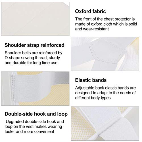 DAUERHAFT Taekwondo Karate Chest Guard Boxing Vest Unisex Adult Child Breast Protector Comfortable Breathable Chest Rib Guard