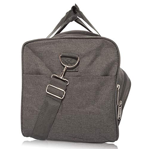 DALIX Signature Travel or Gym Duffle Bag in (Black, Gray, Navy Blue Red) - color: Gray