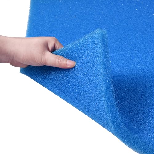 Bio Filter Foam Sponges, 20"x20"x0.8" 25PPI Filter Media Pad,Cut-to-Size Foam for Aquarium Fish Tank - size: 20"x20"x0.8"(25PPI)