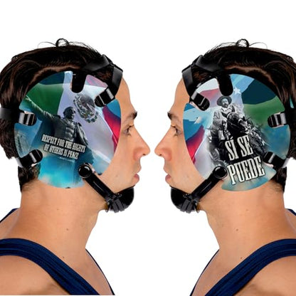 Wrestling Headgear with Ear Protection & Chin Cup Adjustable Lightweight Head Guard for Competition & Practice – Durable Protective Wrestling Ear Guard for Youth & Adult Athletes - color: Mexico-USA