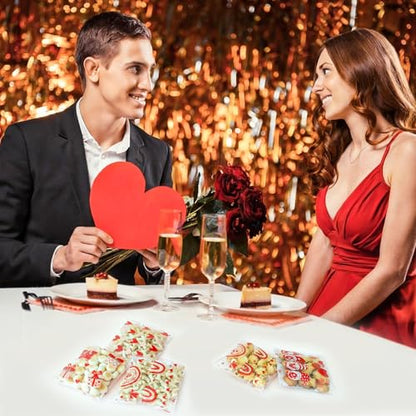 Mother's Day Cookie Bags - 200PCS 4x4 In Red Heart Self-Sealing Cellophane Treat Bags for Candy Gifts, Small Jewelry, Clear Self-Adhesive Goodie Bags for Mother’s Day, Birthday, Party Favors - 2.8 Mil - color: Red Heart 200pcs