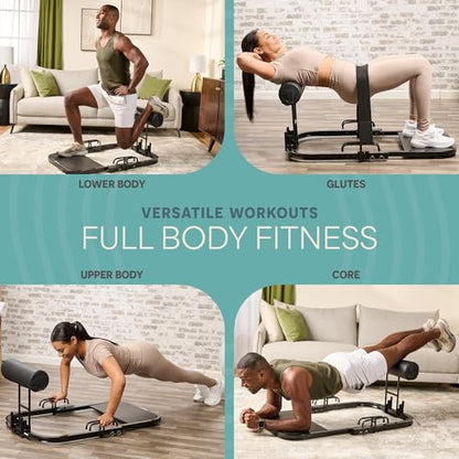 Lifepro GluteBlast Hip Thrust Machine – Foldable, Home Gym, 220 lb Cap | Sissy squat + hip thrust bench, powder-coated steel, PU leather pad, folds with wheels, 27.2"×45.3" glutes, hamstrings & core - style: Gluteblast Lite