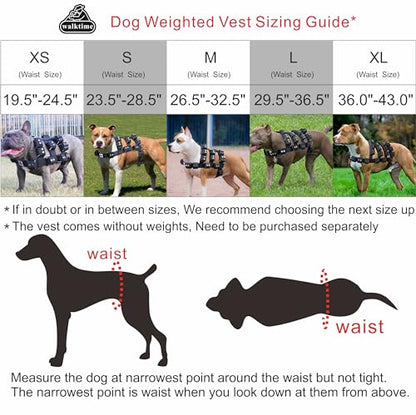 Dog Harness for Small Medium Large Dogs No Pull, Dog Weighted Vest, Tactical Dog Harness for Pit Bulls with Pockets (Adjustable Weight) - Weight Loss, Exercise, Walking, Muscle - size: Size XL/Dog's Waist 36.0"-43.0"
