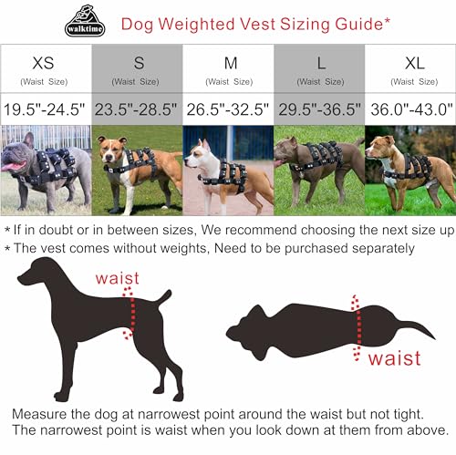 Dog Harness for Small Medium Large Dogs No Pull, Dog Weighted Vest, Tactical Dog Harness for Pit Bulls with Pockets (Adjustable Weight) - Weight Loss, Exercise, Walking, Muscle - size: Size XS/Dog's Waist 19.5"-24.5"