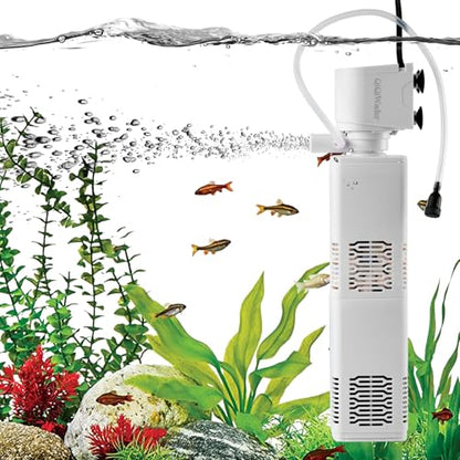 Fish Tank Filter,70-120 Gallon Fish Tank Filter,20W 230GPH,Equipped with Adjustable Aeration Function. - size: 20W
