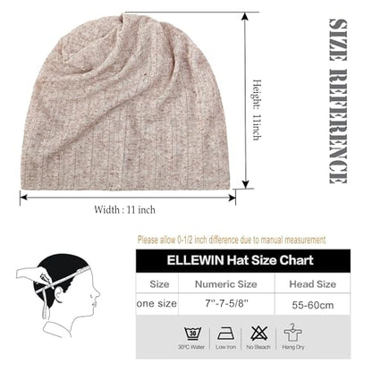 Cotton Slouchy Beanie Hip-Hop Soft Lightweight Running Beanie Adult Skull Hats Cap for Men Women - color: Opentop-b-4pk-multi03