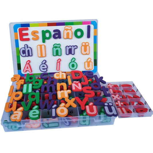 Spanish Magnetic Letters Alphabet Magnets - Letras Españolas y Números Magnéticos para Niños, 4 Colors for Classroom and Home Teaching, 4 Colores para La Enseñanza en Aula y Casa(4 Sets ES2) - style: 4 Sets ES2