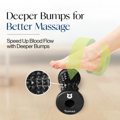 Tumaz Foot Roller for Deep Tissue Massage & Reflexology | Ergonomic Roller | Deep Tissue Massage | Reflexology | Portable Design | Ideal for Foot Recovery - color: Pink